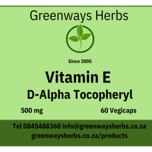Vitamin E - D-Alpha Tocopheryl 60 Capsules